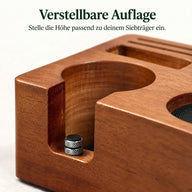 Verstellbare Siebträgerauflage der Tamperstation