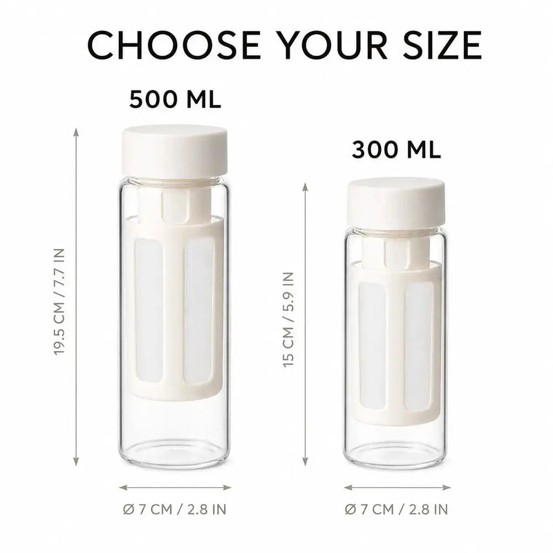 Yozcoffee水出しボトルの300ml・500mL比較