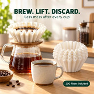 Einweg-Kaffeefilter für einfache Reinigung