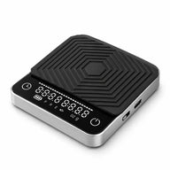 Compacte aluminium espressoweegschaal met timer