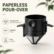 Caractéristiques du porte-filtre pliable sans papier avec filtre en acier réutilisable