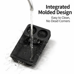 カウンターエッジ用エスプレッソタンピングマット｜シリコン製コーナーパッド、タンパー・ディストリビューター置き付き、滑り止め