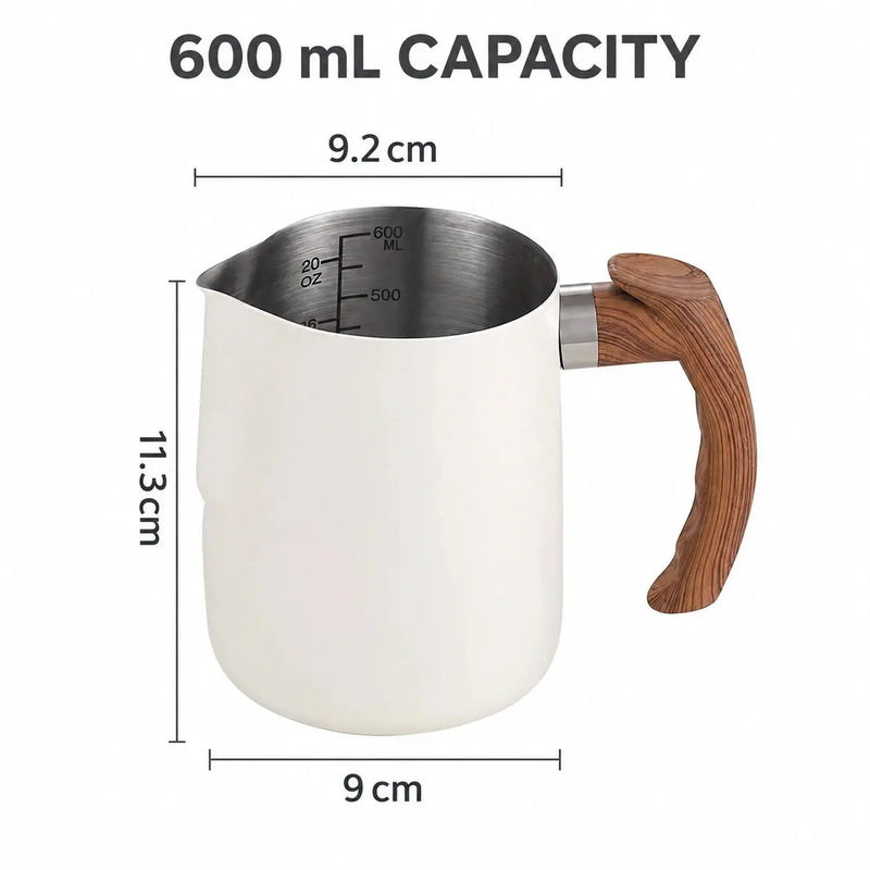 600ml 스팀 밀크 피처 크기