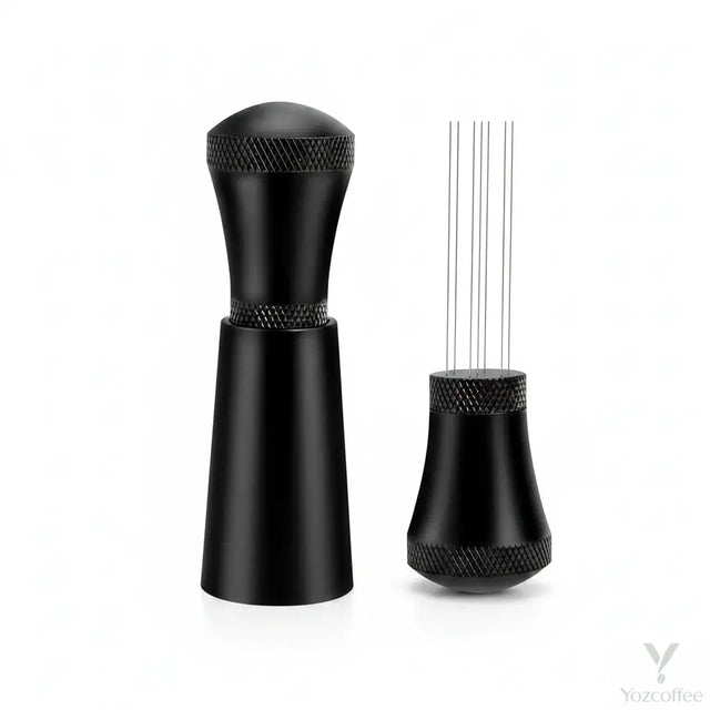 WDT-verdelingstool voor espresso – 7 naalden, vervangbare kop, aluminium handvat, voor filters van 51–58 mm