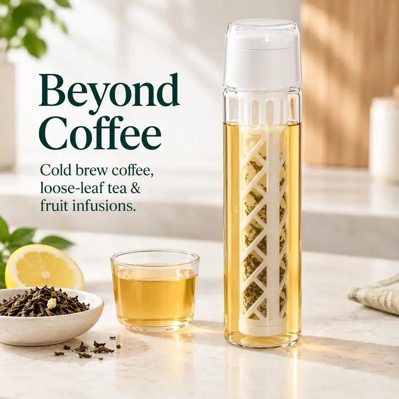 Glazen fles voor cold-brewkoffie, thee of fruitinfusies