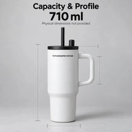 손잡이 텀블러 710ml 용량과 옆모습