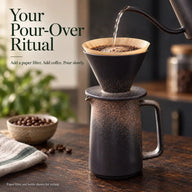 チャコールの陶器製ドリップセットの抽出ガイド