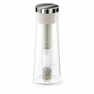750ml glass cold brew coffee maker in white