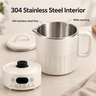 Interior de acero inoxidable 304 y amplia abertura de la taza eléctrica para cocinar de Yozcoffee