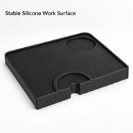 Side profile of the black silicone tamping mat