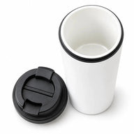 Mug de voyage blanc pour café de 380 ml à revêtement céramique
