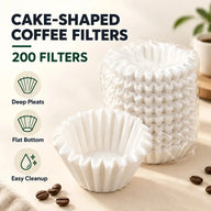 Weiße Papier-Kaffeefilter in Korbform, 200 Stück