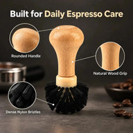Key features of the portafilter cleaning brush