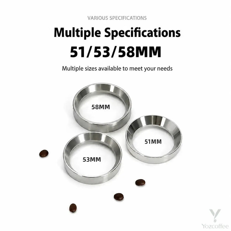 Magnetic dosing funnels in 51, 53 and 58mm