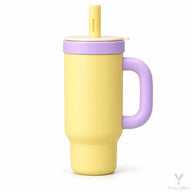 Gelb-lavendelfarbener isolierter 900-ml-Strohhalm-Tumbler