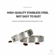 Close-up of the 304 stainless steel dosing funnel
