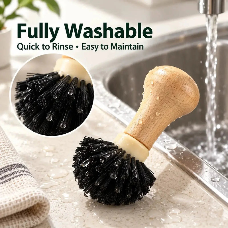 Washable nylon-bristle portafilter brush