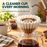 Pour-over-Kaffeezubereitung mit einem Korbfilter