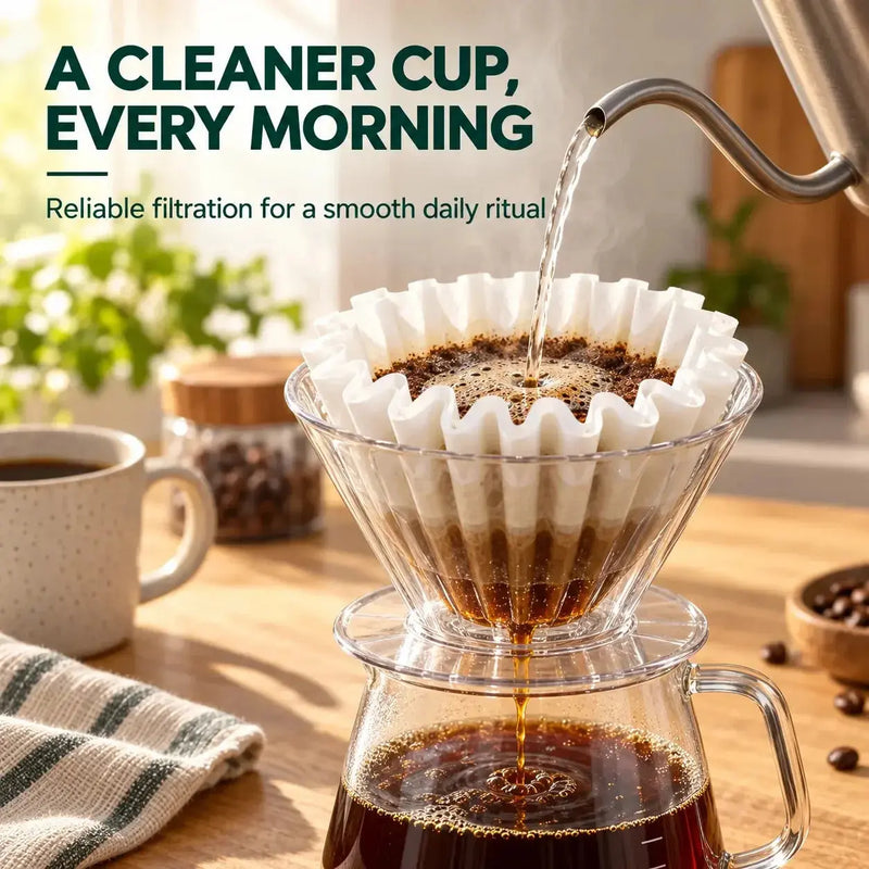 Pour-over-Kaffeezubereitung mit einem Korbfilter