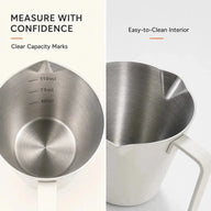 Graduations intérieures de la tasse d’extraction espresso de 120 ml