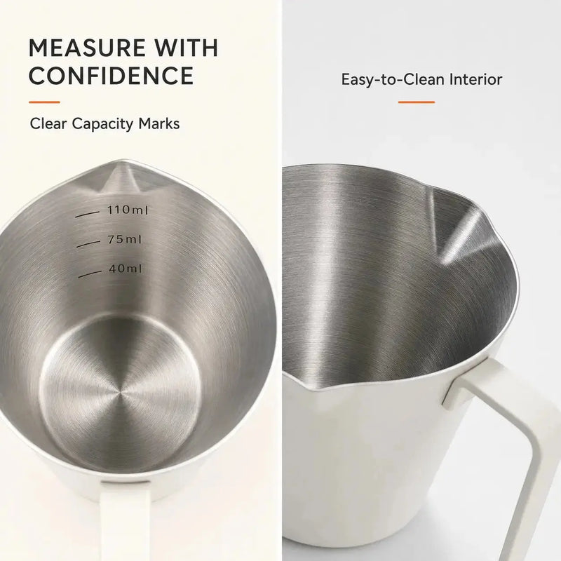 Graduations intérieures de la tasse d’extraction espresso de 120 ml