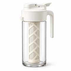 Cold-Brew-Karaffe 1,5 l – Borosilikatglas, herausnehmbarer Netzfilter, Klappdeckel