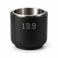 Black mini dosing cup scale with stainless steel inner cup