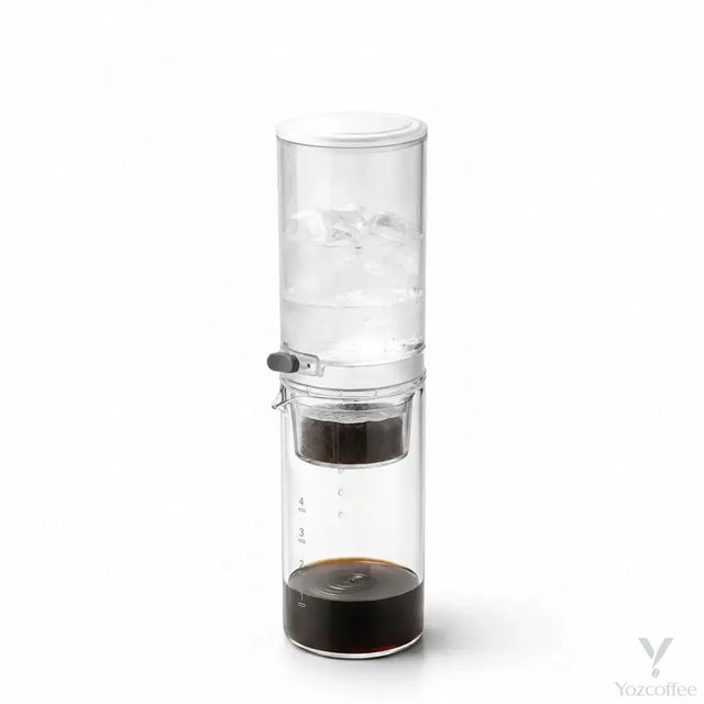 Cold-Drip-Kaffeebereiter – 650-ml-Glaskaraffe (22 oz), regelbarer Durchfluss, wiederverwendbarer Edelstahlfilter
