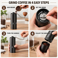 Handkaffeemühle verwenden, Schritt für Schritt