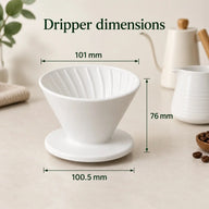Ceramic cone dripper dimensions for the pour-over kit