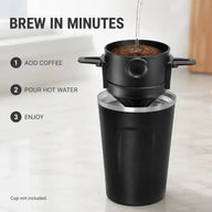 Préparation de café filtre manuel avec le porte-filtre sans papier
