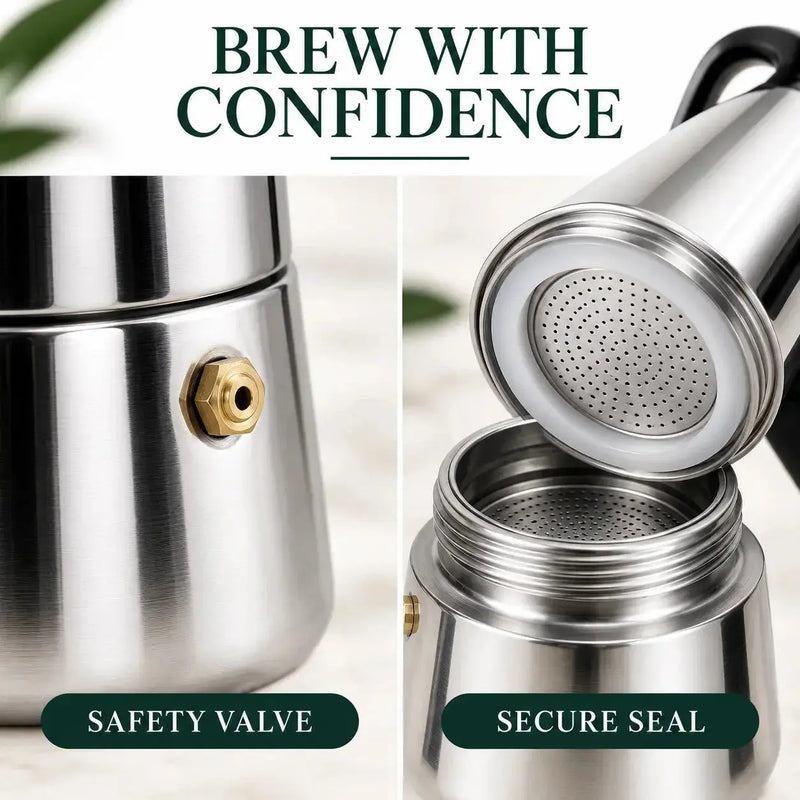 Soupape de sécurité et joint de la cafetière moka en acier inoxydable