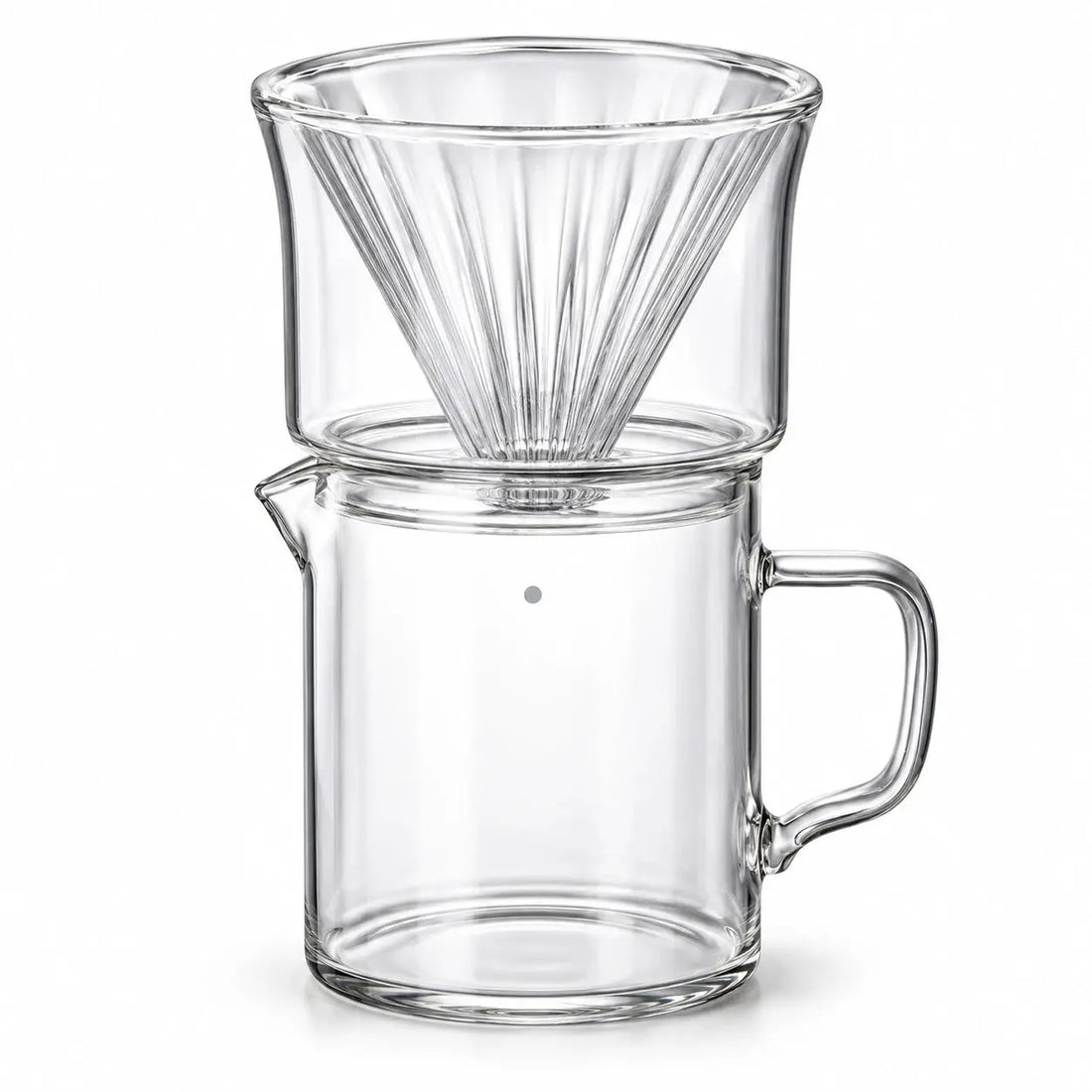 Glass cone dripper and 400ml carafe pour-over set