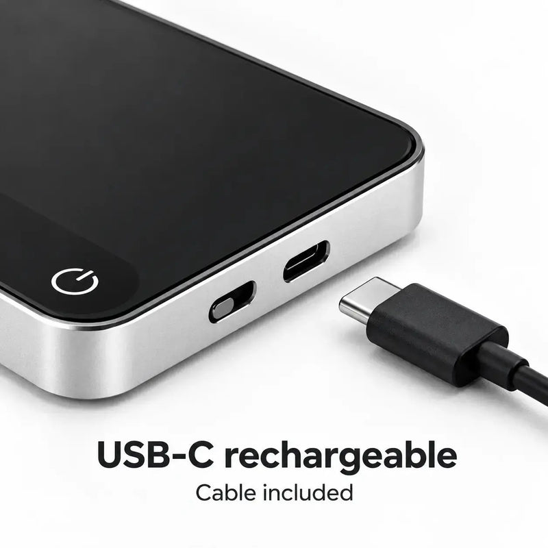 USB-C-oplaadpoort op de espressoweegschaal