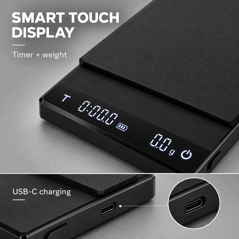 Wyświetlacz wagi i port ładowania USB-C