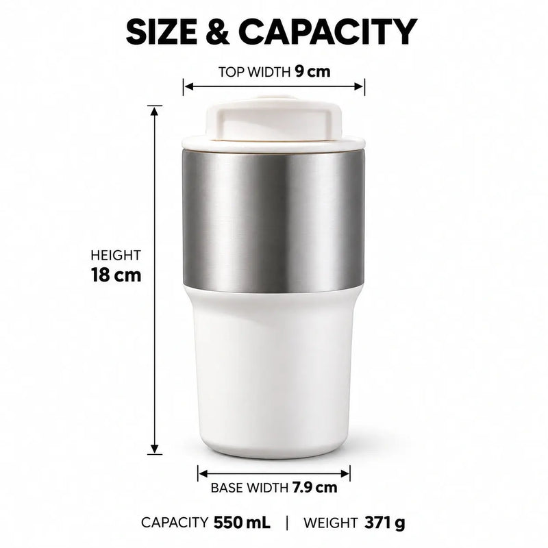 550ml 트래블 커피 머그 크기