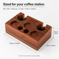 Walnut station dimensions: 29 by 20 by 12.8 cm, equivalent to 11.42 by 7.87 by 5.04 inches
