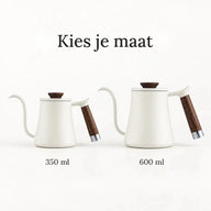 Zwanenhalswaterkoker verkrijgbaar in 350 ml en 600 ml