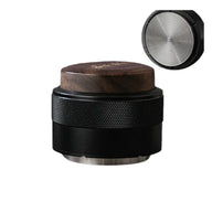 Espresso Distributor Tamper 51/58mm Walnut Wood Puck Prep: wood black