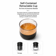 Portable Espresso Maker 51mm 2-in-1 Ground & Capsule Black: portable retractable cup