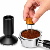 Espresso Tamper WDT Distributor 53mm 2-in-1 Stainless Steel: yozcoffee 2 in 1 espresso tamper magnetic needle distribut