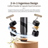 Yozcoffee 2-in-1 portable espresso maker for ground coffee and capsules