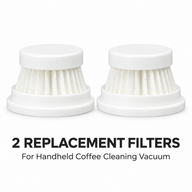 Two replacement filters for the Yozcoffee handheld coffee cleaning vacuum
