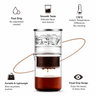Yozcoffee 300ml cold drip coffee maker feature overview with fast drip smooth taste and portable design