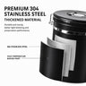 Yozcoffee black 304 stainless steel coffee container with light-blocking body