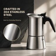 Cafetera italiana de acero inoxidable – 200/300 ml, apta para inducción - miniatura 3