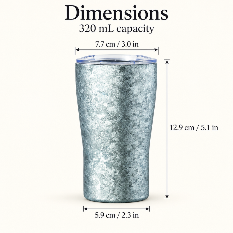Titanium Travel Coffee Cup – 320ml, Crystalline Finish - Produktbild