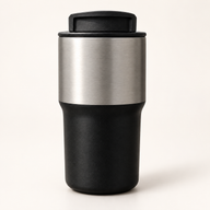 Mug de voyage pour café - 550ml, acier inoxydable, couvercle à double ouverture et poignée pliable - miniature 7