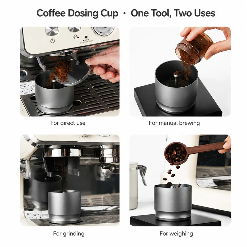 Espresso Dosing Cup 58mm Aluminum Alloy Distributor — feature details and build highlights