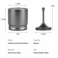 Espresso Dosing Cup 58mm Aluminum Alloy Distributor: dimensions